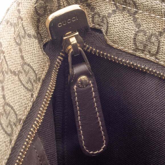 Gucci GG Supreme Shoulder Bag 201446 Beige Crossbody with A4 Storage - Picture 16 of 16